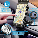 NEW Dashboard Car Phone Holder Mount 360 Degree Rotation, CLZWiiN Car Clip Mount Stand Suitable for 4 to 7 inch Smartphones, Universal Cell Phone Stand Compatible with iPhone, Samsung Galaxy and More
