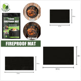 NEW EJPTOYS Yegbong-Outdoor Heat Resistant Fiberglass Fire Pit Mat, Under Grill Fire Pit Mat, BBQ Mat Fire Pit Mat, Fire Mat Deck Protection, Suitable for Outdoor Deck, Grass, Patio, Ground. (39inx60in), Retails $50