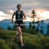 NEW Retails $69, Life-Sport Gear Torrent Hydration Vest 2.5 Liters Capacity– Ultralight & Breathable – Adjustable - 7 Pockets – Reflective - Included 2 Soft Flasks (16oz/450ml), Black/Red, Sz L