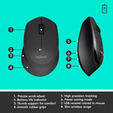NEW Logitech MK345 Wireless Combo Full-Sized Keyboard with Palm Rest and Comfortable Right-Handed Mouse, 2.4 GHz Wireless USB Receiver, Compatible with PC, Laptop, Black - Retails for $46!