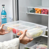 NEW Taiuloo 3 Pack Divided Serving Tray with Lid, 5 Compartment Salad Bar Fridge Organizer, Clear Plastic Snackle Box Container for Veggie, Fruit, Snack, Food Prep