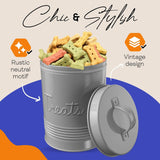 Retails $28+ NEW Amici Home Retro Treats Gray Canister, Grey-72, Large/72 oz, Grey
