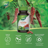 NEW Sealed Nature's Way Cayenne Pepper 40,000 HU, 450 mg per serving, 100 Vegetarian Capsules