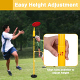 NEW Teamaze Flying Disc Game Set, Height Adjustable Disc Toss Game with Bottle, Score Tracker, Bottle Bash Game Set Bottle Drop Yard Games for Family Adult & Kid Outdoor Yard Lawn Beach