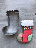NEW LILIAO Christmas Cookie Cutter Set - 5 Piece - Christmas Tree with Star, Santa Face, Reindeer, Candy Cane with Bow and Stocking Biscuit Fondant Sandwich Cutters - Stainless Steel