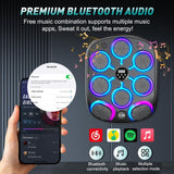 Shows Light use! Retails $130, 2026 Smart Music Boxing Machine with 8 Colorful LED Targets, Upgraded Electronic Punching Trainer Bluetooth Wall Mounted, 9 Modes 10 Speeds Reaction Training Equipment for Home Gym Adults Kids, Black