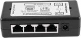 NEW Spkaodngo 4 Port Poe Injector Poe Power Adapter Ethernet Power Supply Pin 4,5(+)/7,8(-) Input Dc12V-Dc48V for IP Camera