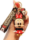 NEW Anime Silicone Keychain, Cartoon Silica Gel Key Ring for Women, Men, Minnie