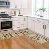 NEW Artoid Mode Watercolor Nutcrackers Merry Christmas Non Slip Kitchen Runners Set of 2, Low-Profile Kitchen Rugs - 17x29 and 17x47 Inch