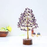 NEW Amethyst Tree Crystal Tree of Life Bonsai Money Tree Purple Stone Tree Chakra Tree Handmade Gift Good Luck Tree Prosperity Stones for Home Office Decorations Ornament Golden Wire 10 Inch
