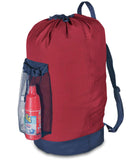 NEW Dalykate Backpack Laundry Bag, 115L Large Hamper with Shoulder Straps, Drawstring Closure, Mesh Pocket, Red