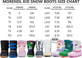 NEW MORENDL Kids' Snow Boots Insulated Waterproof Fur Lined Warm Anti-Slip Winter Shoes for Boys and Girls Outdoor Walking (Toddler Sz 6)