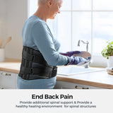 NEW Retails $46, FREETOO Back Support Belt for Back Pain Relief with 6 Stays, Adjustable Back Brace for Men/Women for work, Anti-skid Lower Lumbar Support with 16-hole Air Mesh for Sciatica (Sz M, Waist: 29.5''-37.4'')