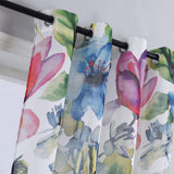 NEW Taisier Home Stylish Living Elegant Abstract Colorful Curtains Printed, Colorful Sheer Curtain Print, Fashion Curtain 52" X 95" Length (Floral Print Curtain 2 Panels Set), Retails $64
