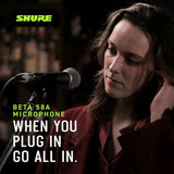 NEW Retails $239, Shure BETA 58A Vocal Microphone - Single Element Supercardioid Dynamic Mic for Stage and Studio, Includes A25D Adjustable Stand Adapter, 5/8” to 3/8” (Euro) Thread Adapter and Storage Bag