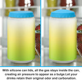 NEW 6 Pack Silicone Pop Can Lids, Reusable Soda Can Cover Lids Soda Can Lids Beer Can Covers, BPA Free Silicone Can Cover, Stopper and Protector for Soda, Beer, Beverage, Juice, Coke, Fits Standard Cans