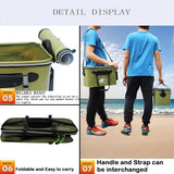 NEW Foldable Fishing Bucket, 23L Live Fish Container, Multi-Functional Bait Bucket, Outdoor Camping EVA Bag and Protection Bucket (ArmyGreen, 23L/6Gallon)