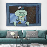 NEW FENDROM Funny Octopus Cartoon Tapestry Wall Hanging Funny Meme Backdrop Window Design Home Decor for Bedroom Living Room
