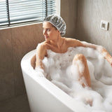 NEW TUPARKA 3 Pcs Disposable Shower Caps Plastic Elastic Bath Cap for Home Use Hotel Spa and Hair Salon Supplies