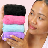 NEW ERASE YOUR FACE Makeup Remover Cloths - Reusable Microfiber Face Towels to Cleanse & Remove Makeup - Water Activated, Dual-Sided Design for Easy Use (8 Count)