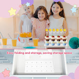 NEW 1Pack Wood Cake Pop Stand, 3 Tier White Lollipop Holder Display, 15 Holes Sucker Display Riser for Dessert Table for Wedding Birthday Party Baby Shower 4 mm Lollipop Stick (1Pack)