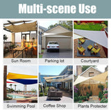 NEW Retails $160+, Large 13 Ft X 19.6 Ft UV Water Resistant Oxford Cloth Rectangle Sun Shade Sail Awning Shade for Outdoor Garden Patio Party, Bright Pink! Easy Install