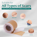 NEW Silicone Scar Sheets, Silicone Scar Tape(1.6"x 60" Roll-1.5M), Silicone Tape for Scars, Scar Tape for Surgical Scars, C-Section, Tummy Tuck and Keloid