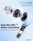 NEW Retails $60 ACEFAST Wireless Earphones Bluetooth 5.3 Headphones LED Power Display Mini Crystal in-Ear Earbuds with Wireless Charging Case Touch Control Built-in Mic Headphone for Sports Waterproof Earphone