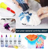 NEW WINSONS Tie Dye Kit, 5 Colours Non Toxic Permanent Fabric Dye Art Set for Kids Women for Homemade Party Creative Group Activities DIY Gift