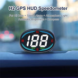 NEW H2 USB GPS Car Hud Head Up Display Speedometer Windshield Projector Speeding Alarm Compass Car Auto Accessories, Green Light