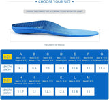 NEW Plantar Fasciitis Feet Insoles Arch Supports Orthotics Inserts Relieve Flat Feet, High Arch (Men's Size 6-6.5, Women's 7-8.5)