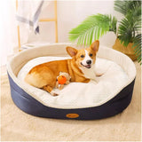 NEW Pet Bed Double Sided Available All Seasons Big Size Extra Dog Bed House Sofa Kennel Soft Fleece Pet Dog Comfort, Grey, Sz Medium