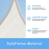 NEW Retails $120, MeetYr Life LED Light up Shade Sail 6.5'x10' Rectangle Outdoor Awning Rectangle Heavy Duty Permeable Shade Fabric for Outdoor Patio Garden Backyard (6.5x10Ft, Ivory/Off-White)