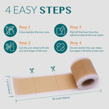 NEW Silicone Scar Sheets, Silicone Scar Tape(1.6"x 60" Roll-1.5M), Silicone Tape for Scars, Scar Tape for Surgical Scars, C-Section, Tummy Tuck and Keloid