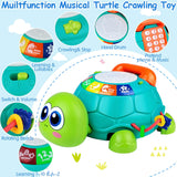 NEW Musical Turtle Baby Toys 6 to12 Months, Tummy Time Toddler Crawling Toys with Light & Music, Early Learning Educational Toys for 1-2 Year Old Boy Girl