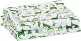 NEW Amazon Basics Kid's Dino Friends Soft Easy-Wash Microfiber Sheet Set, Twin, Grass Green Dinosaurs