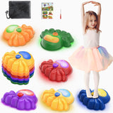 NEW WELIN Balance Stepping Stones for Kids, 6pcs Crossing River Octopus Stone with Light, Indoor Outdoor Fitness Equipment, Balance Training Toy Obstacle Course, Birthday Gifts for Boys Girls Ages 3+