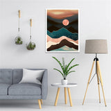 NEW Hestarcul Diamond Painting Mountain Kit, Diamond Art Kits for Adults, Abstract Scenery Paint with Diamonds Round for Gift, Wall Decor (12x16) (Mountain)