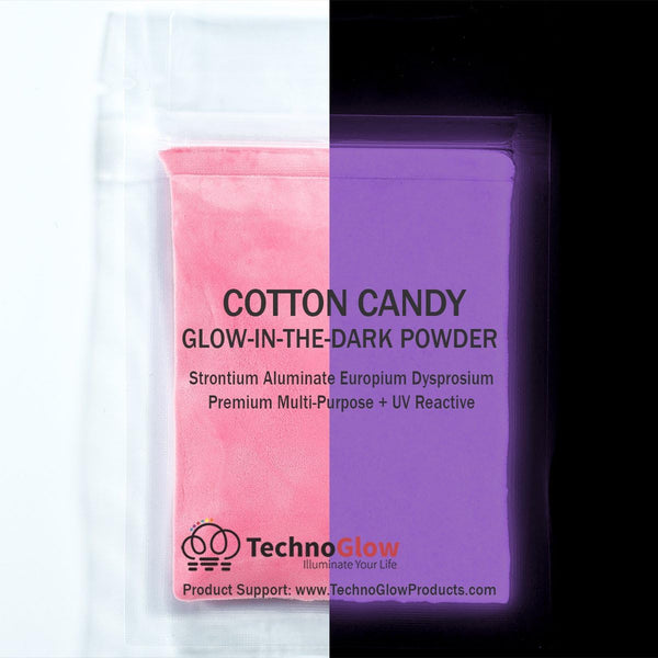 NEW Techno Glow Cotton Candy Pink Glow in the Dark & UV Powder (2oz)