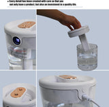 NEW Top-Fill Cool Mist Humidifier with 3-Speed Modes, Easy-to-Clean Aroma Essential Oil Diffuser, Quiet Rapid Ultrasonic Humidification, Digital Display, 360° Nozzle for Home, and Plants