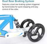 NEW in box! Retails $140, Economy Knee Scooter Steerable Knee Walker for Foot Injuries Compact Crutches with Dual Rear on-Wheel Brake and Shock Absorption Under The Knee Pad