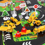 NEW Car Toys Set with Transport Cargo Airplane Educational Construction Toys Trucks Set 23.6x23.4 Inch Play Mat, 6 trucks, 1 Large Plane, 11 Road Signs, 1 User’s Manual - Retails for $49+!﻿