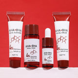 NEW Sealed AHA BHA Salicylic Acid Niacinamide 4-in-1 Skincare Gift Set with Facial Cleanser, Facial Toner, Facial Serum, Facial Cream Rich in Salicylic Acid Niacinamide Oil Balancing & Sensitive Skin Care, BB: 12/27