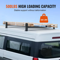 NEW VEVOR Roof Ladder Rack, 2 Bars Alloy Steel Roof Racks, 500 LBS Capacity Rain-Gutter Roof Rack, Adjustable Length 35.8"-52.4", Highly compatible to most vehicles, Retails $139