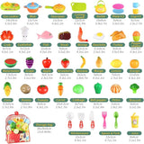 NEW Cutting Pretend Play Food with Bag 41 Pcs Food Toy Kitchen Set Kids Educational Toy