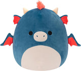 NEW Squishmallows Original 14-Inch Carin Blue Dragon with Orange Mane - Large Ultrasoft Official Jazwares Plush