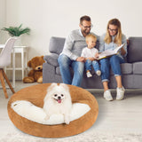 NEW Retails $45, MICOOYO Cozy Cave Dog Bed, Burrowing Dog Beds with Blanket Attached, Snug BeanBag Style Hooded Pet Cuddler Bed for Dogs and Cats, Small, Wheat
