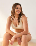 NEW Deyllo Women’s Full Coverage Comfort Wire Free Minimizer Support Bra Non Padded, Beige, Sz 44DD