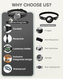 NEW Retails $53, Waterproof Airtag Cat Collar, Breakaway Cat Airtag Collar with Luminous & Reflective Fish Pattern, Lightweight Kitten Collars for Apple Air tag, Hidden GPS Tracker Holder for Cats, Kittens (9-13")
