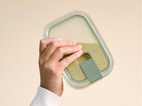NEW Retails $40, Mepal EasyClip Glass 51oz/1500ml - Premium Leakproof & Airtight Food Storage, BPA-Free Lid | One-Click Open & Close System | Nordic White | Made in Holland